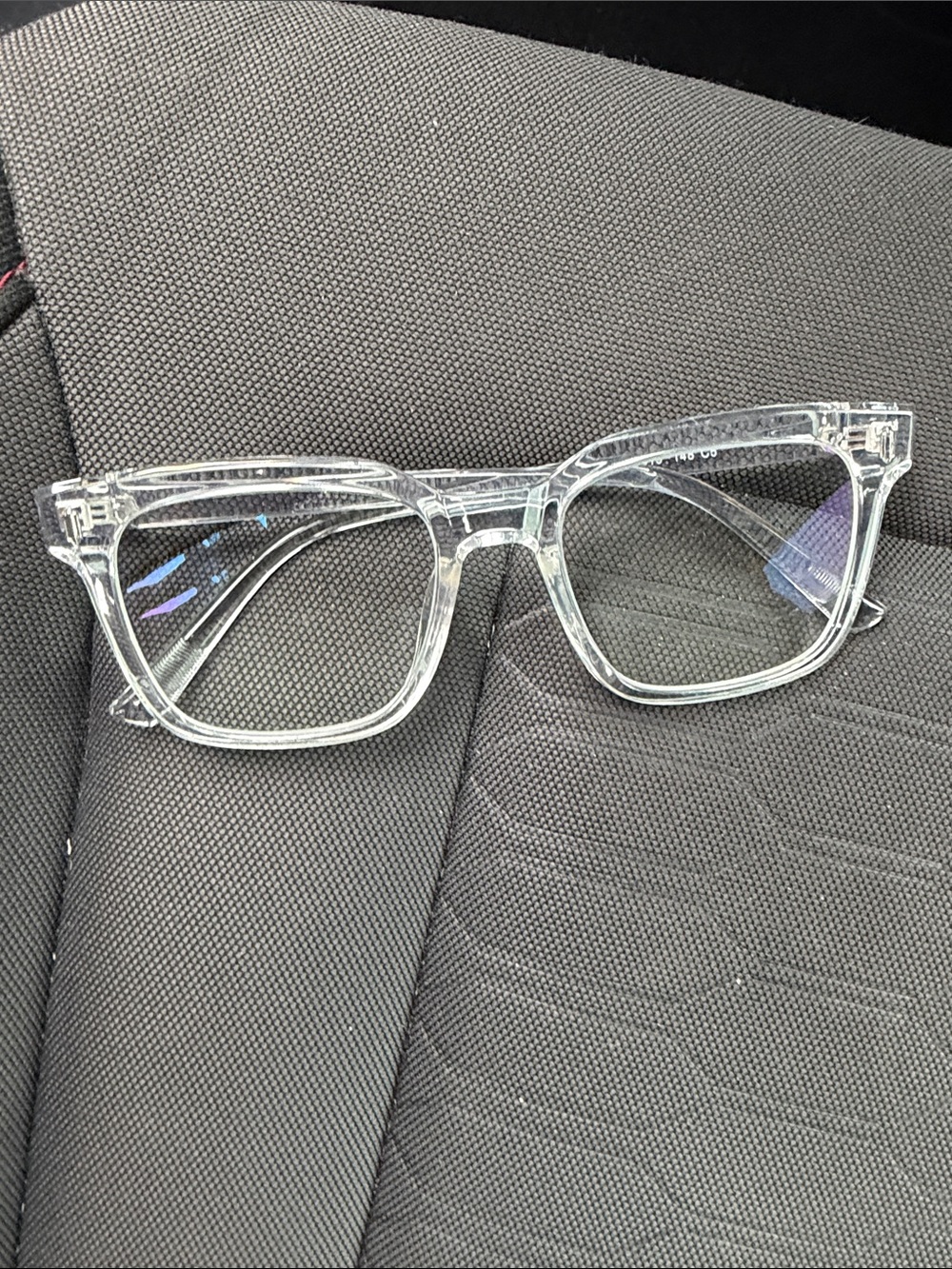 Clear Transparent Square Frame Glasses for Women or Men pre-owned
